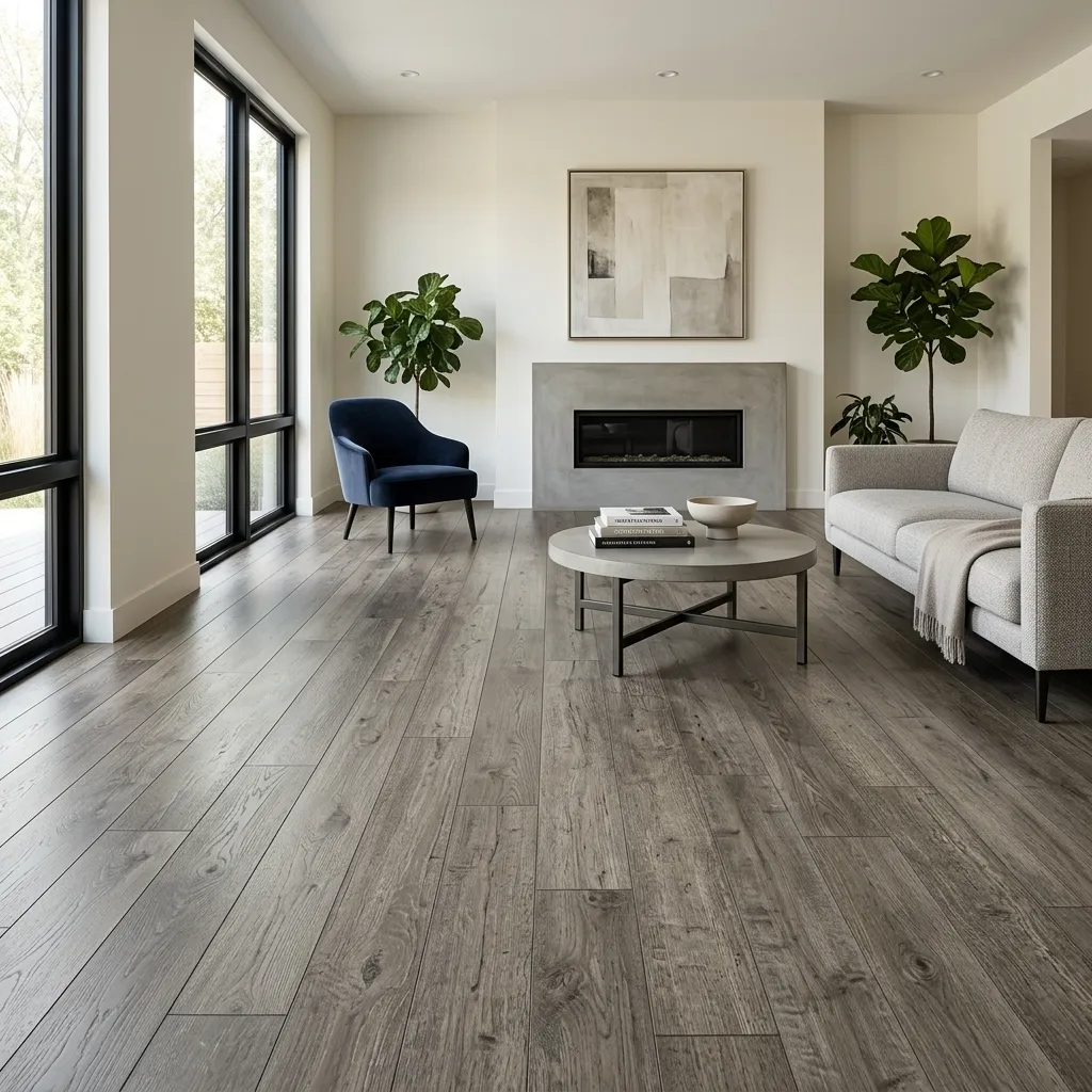 Anti-slip Smoked Grey Parquet Flooring