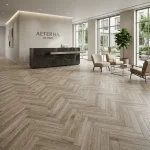 Light Natural Oak Herringbone Flooring