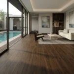Water-resistant Brown SPC Flooring