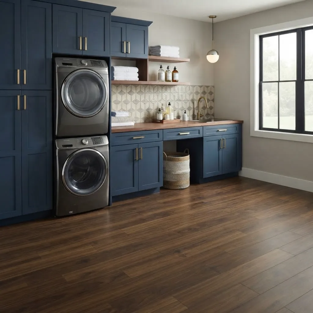 Water-resistant Brown SPC Flooring