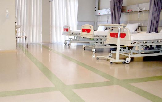 Colorzone flooring for hospital