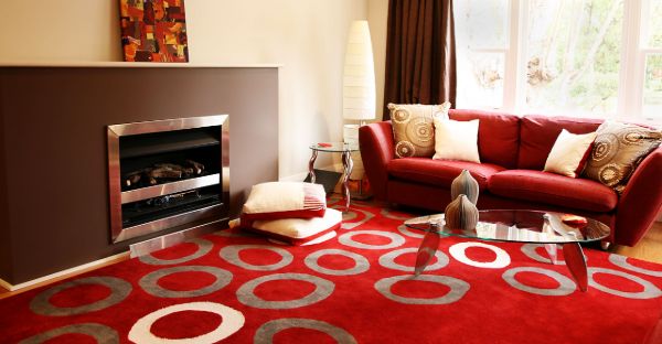 Red Living-room carpet