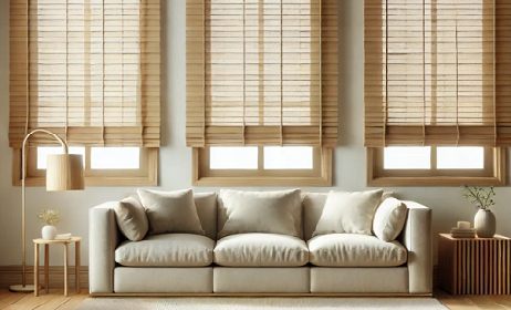 Bamboo Blinds Dubai Living Room