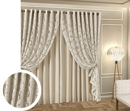 Eyelet Curtains Livingroom Dubai