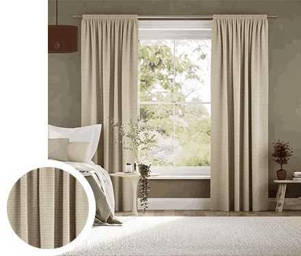 Beige Curtain Installation dubai