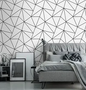 triangle patterned wallpaper