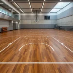8mm Wooden Sports Flooring Roll