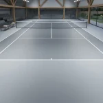 Elegant Grey Sports Floor