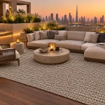 Grey Almond Outdoor Carpet | Polypropylene Material | 14–15 mm Thick | Customizable Size