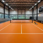 Shock-Absorbing Master Orange Sports Flooring