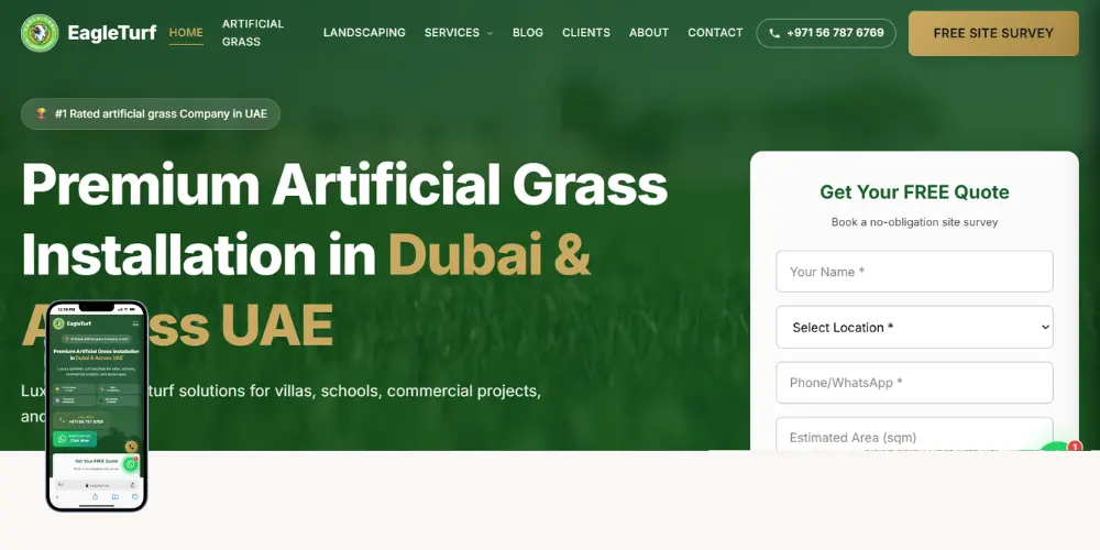 Eagle Turf - Artificial Turf Grass Installation Dubai