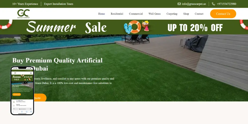 EcoGrass UAE - Grass Carpet
