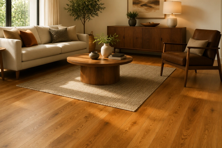 1. Warm Wood Flooring Trends: Natural Oak, Walnut & Earthy Tones