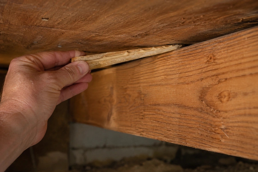 3. Wedge a Shim Under the Floor