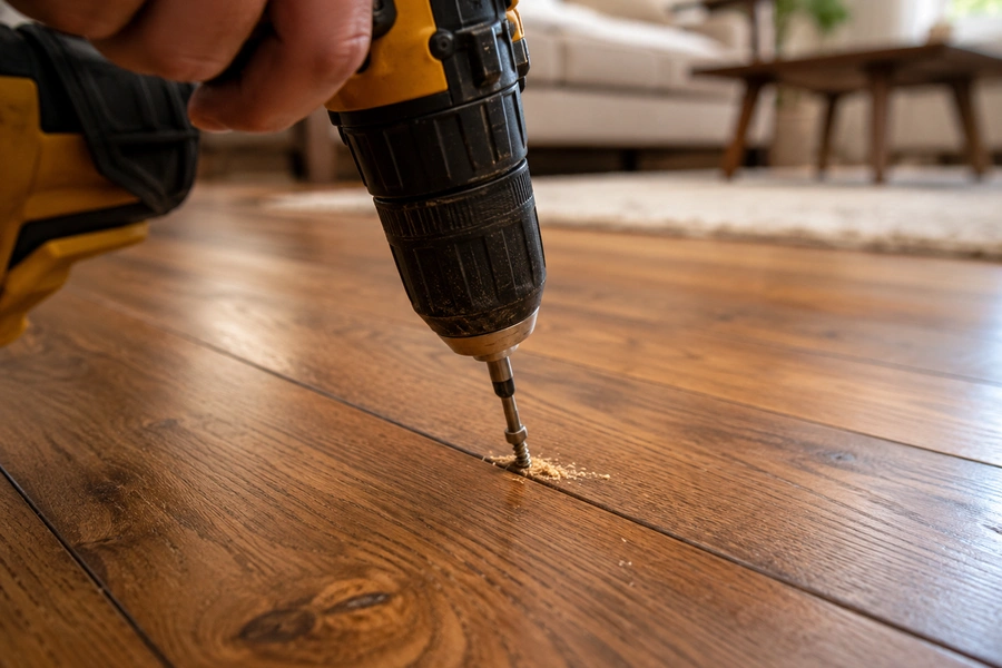 6. Screw the Floorboard Down From Above