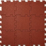 Anti-Skid Maroon Rubber Floor Tiles
