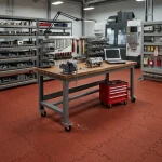 Anti-Skid Maroon Rubber Floor Tiles