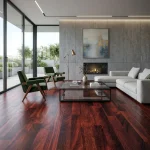 Cheery Brown Wooden Textured Vinyl Flooring