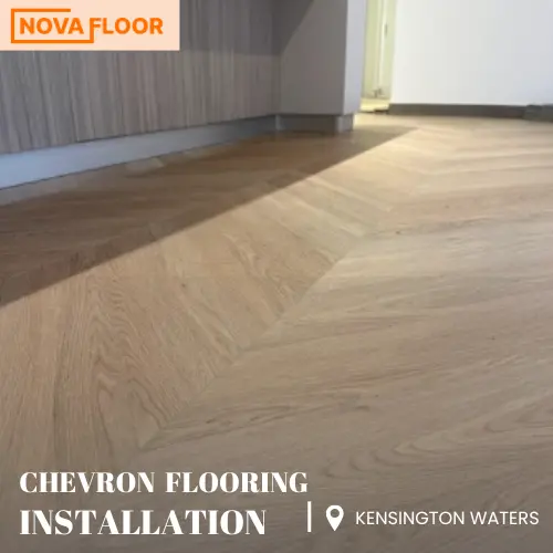 Chevron flooring installation in dubai