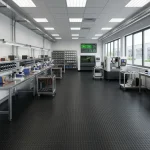 Custom Sized Recycled Studded Rubber Flooring