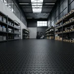 Custom Sized Recycled Studded Rubber Flooring