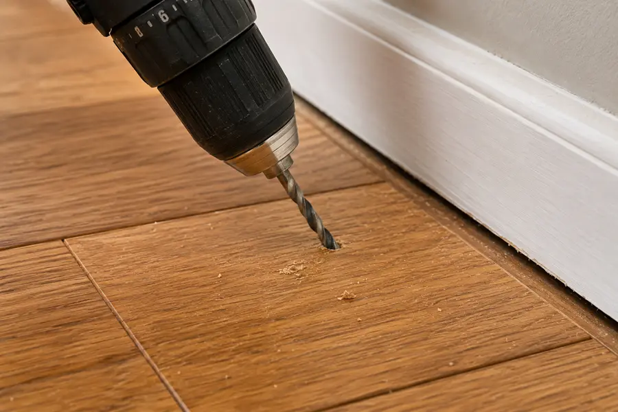 Drilling Pilot Holes and Driving Trim Screws
