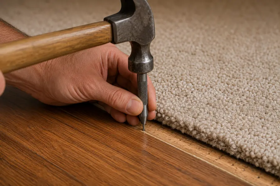 Driving Finishing Nails Through Carpet Without Damage