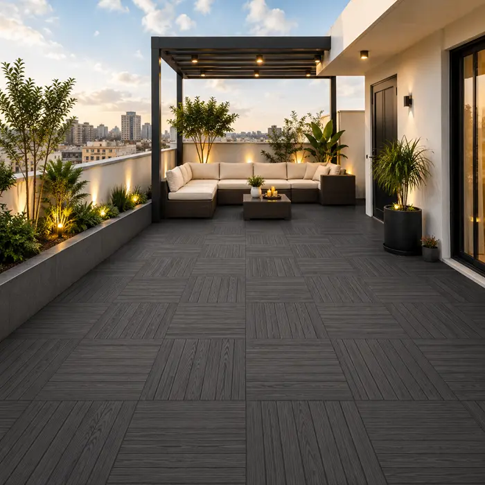 Grey WPC Decking Dubai Buy 100 Waterproof terrace Floors