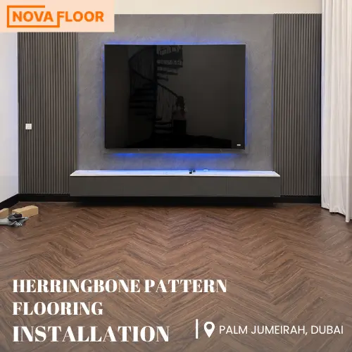 Herringbone Flooring at Palm Jumeirah, Dubai