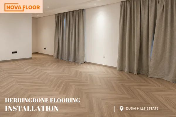 Herringbone-Flooring-installation-at-Dubai-Hills-Estate