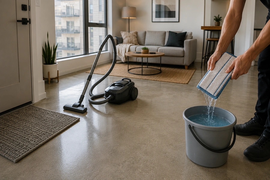 How Do You Clean Concrete Floors in an Apartment