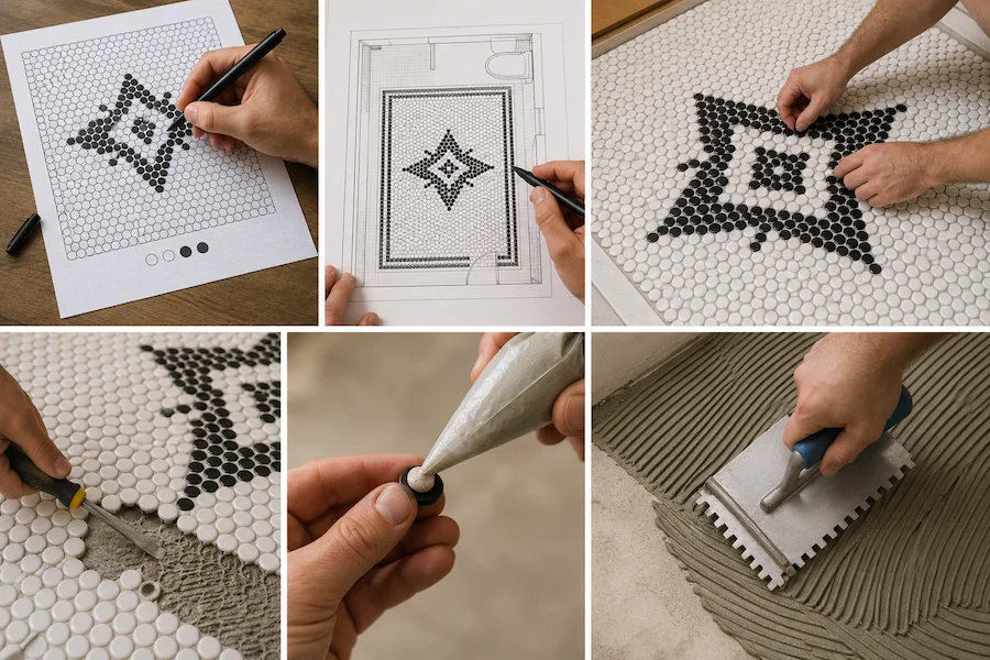 How to design and install a custom penny pattern