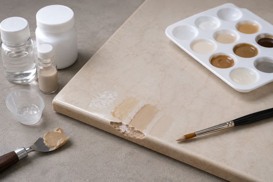 Layered Touch-Up Glaze and Paint