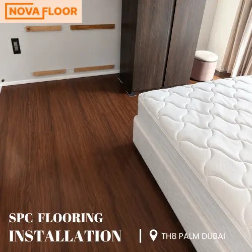 Modern SPC flooring project at TH8 Palm Dubai Beach Resort, Palm Jumeirah