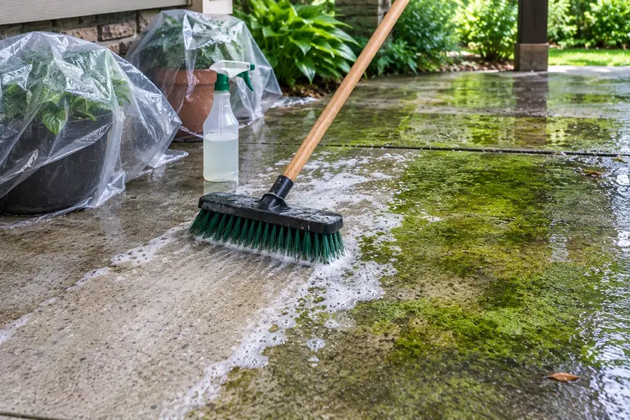 Removing Algae, Moss, and Green Film