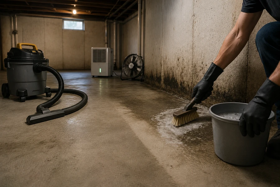Removing mold and mildew