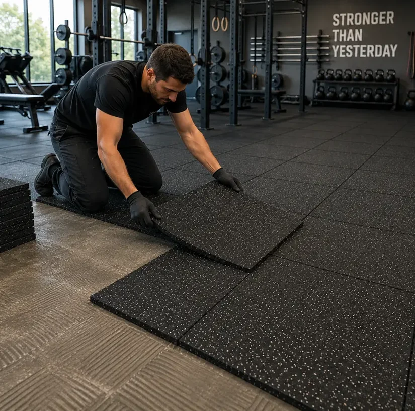 Rubber Flooring Installation In Dubai