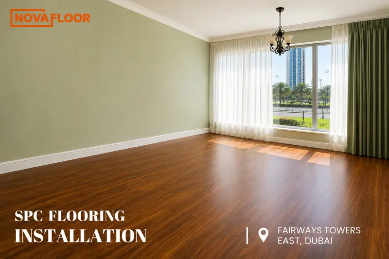SPC Flooring Installation at Fairways Towers East, Dubai