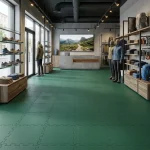 Standard Buffing Top Green Rubber Floor