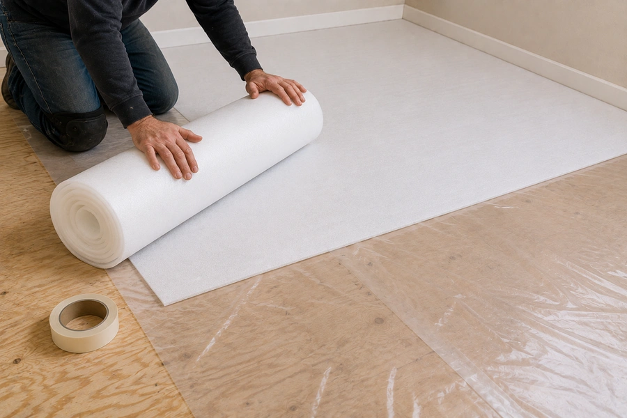 Step 3 Install the Vapor Barrier and Underlayment