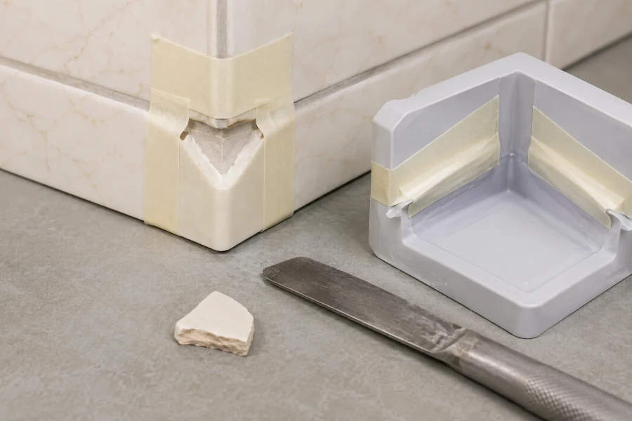 Taped Mold for Broken Edges and Corners