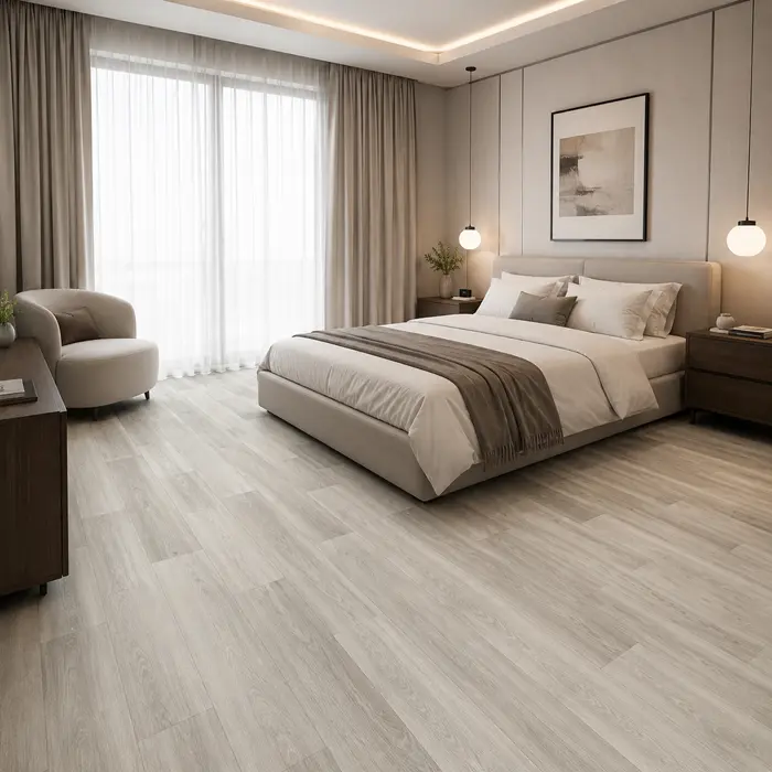 Vinyl Flooring For Bedrooms - Grey Waterproof Rigid Core Vinyl Plank