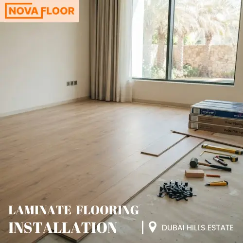 laminate flooring installation at Dubai Hills Estate, Dubai, UAE