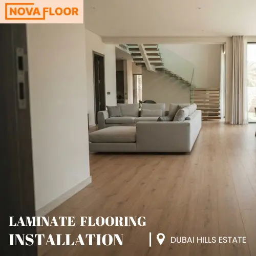 laminate flooring installation at Villa 12, Majestic Vistas - Dubai Hills Estate, Dubai