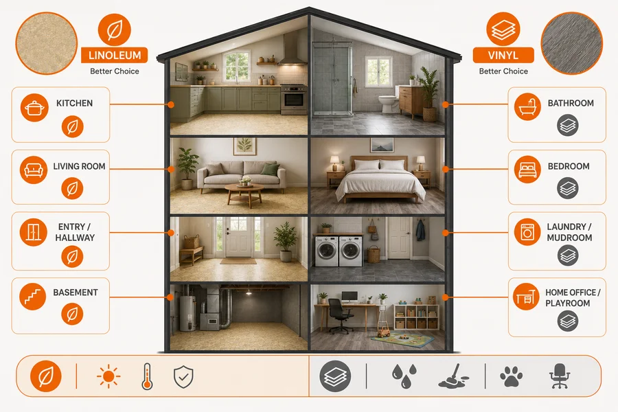 Best Use Areas: Room by Room