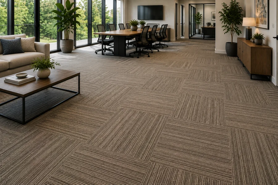 Carpet Tile with Waterproof Backing