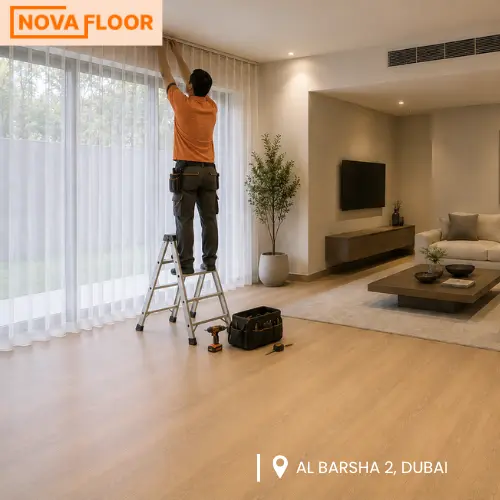 Curtain Installation Installation at Al Barsha 2, Dubai