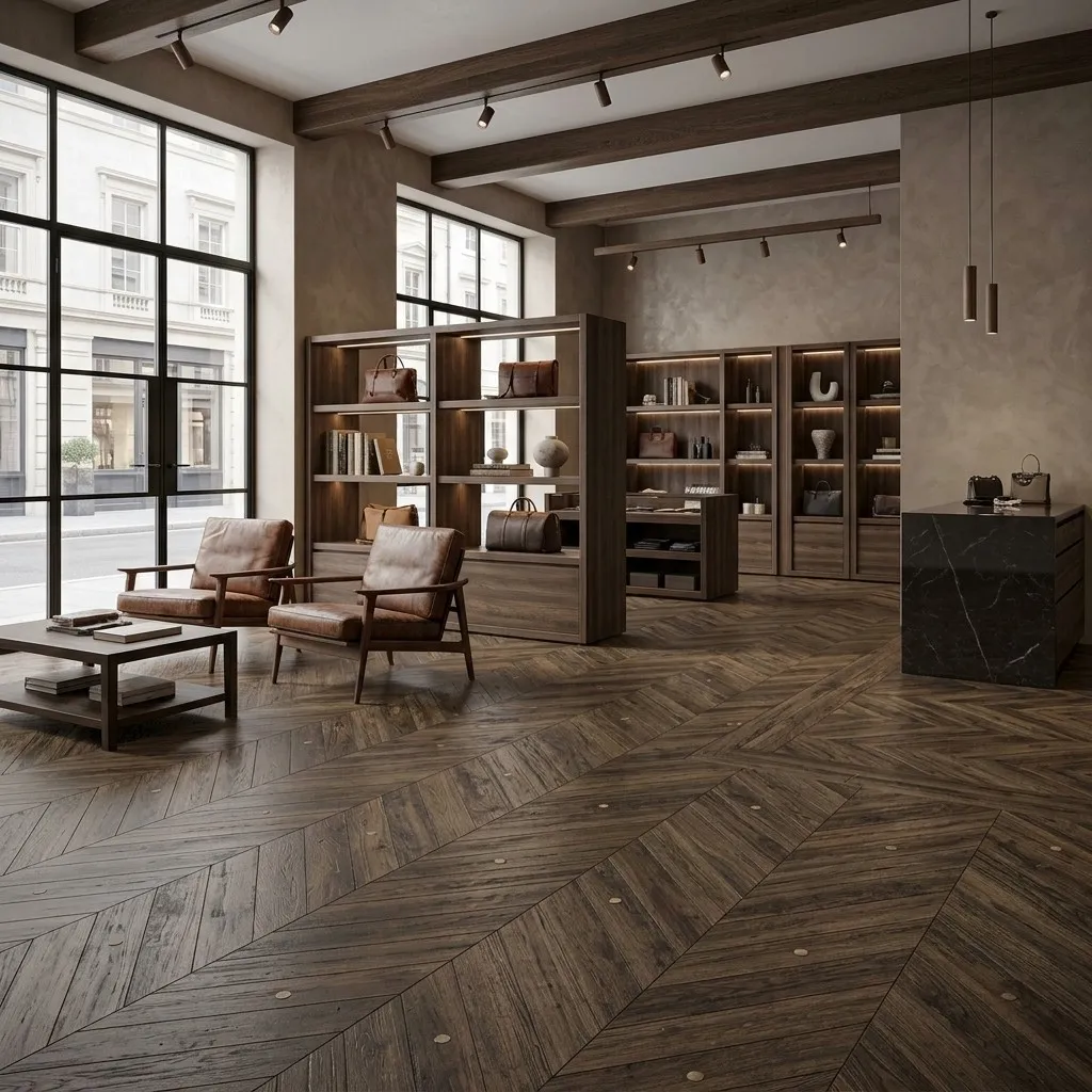 Dark Walnut Oak Parquet Flooring