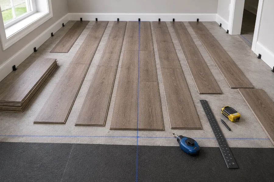Dry Lay and Snap Chalk Lines