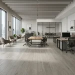 Elegant Ivory White Oak Parquet Flooring